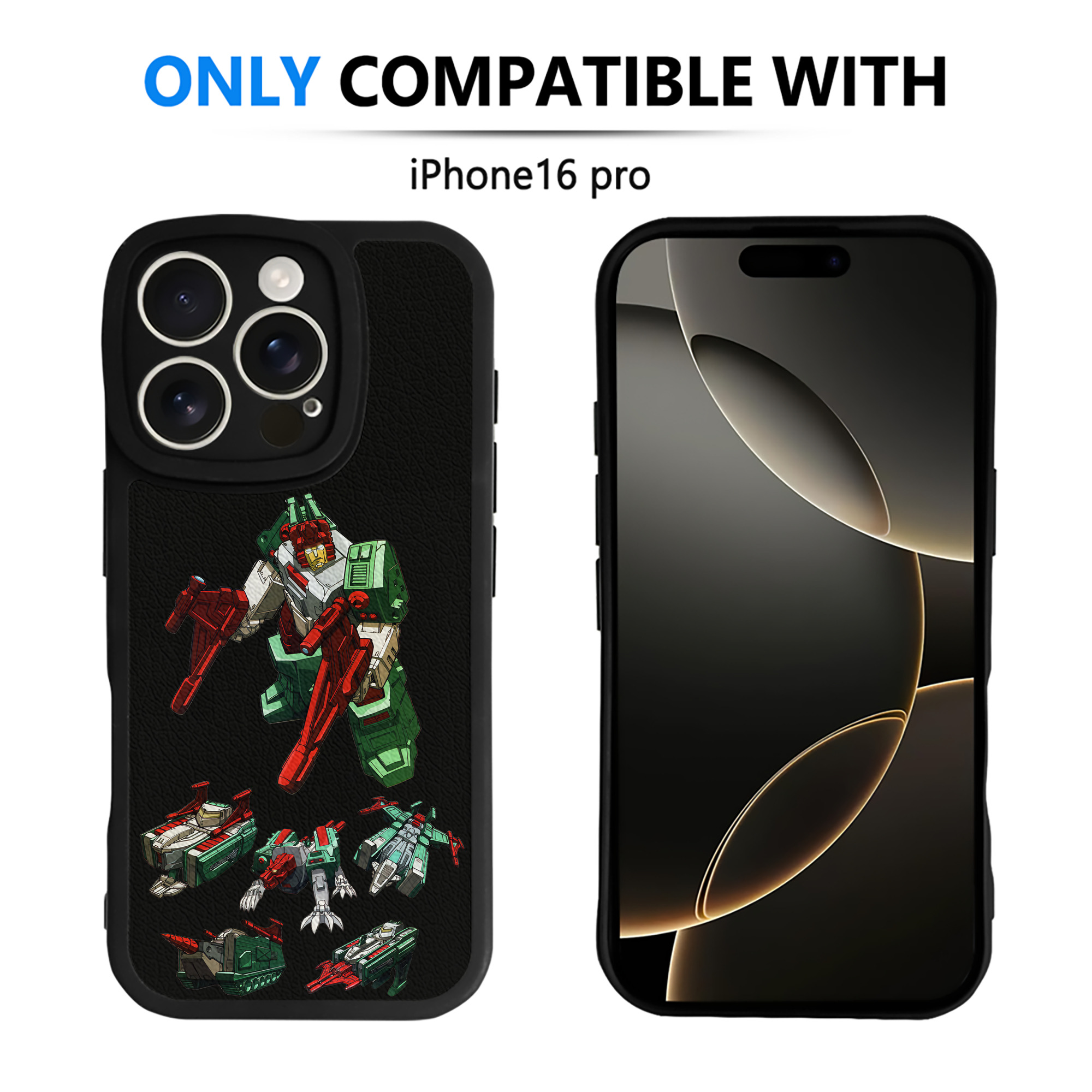 （画像用） Transformers トランスフォーマー 【iPhone 16シリーズ対応】シリコンスマホケース（レザー調） 材質：シリコン